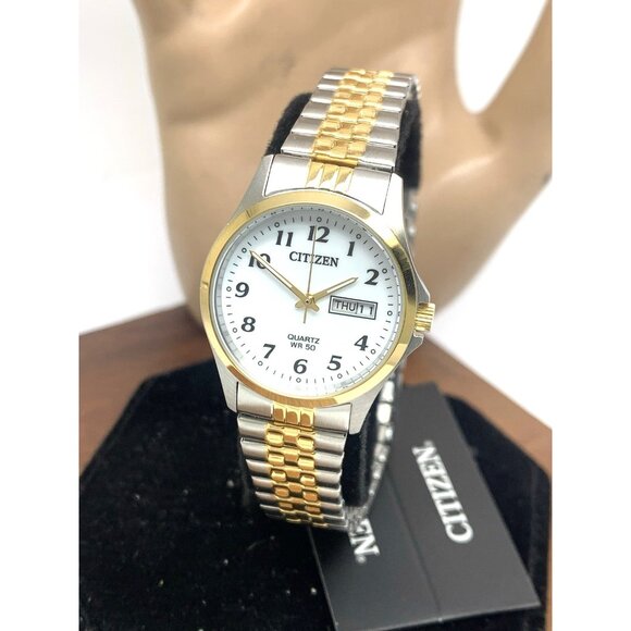 Citizen Women's Watch EQ2004-95A Quartz White Dial Two Tone Stainless Steel 26mm - Picture 1 of 14